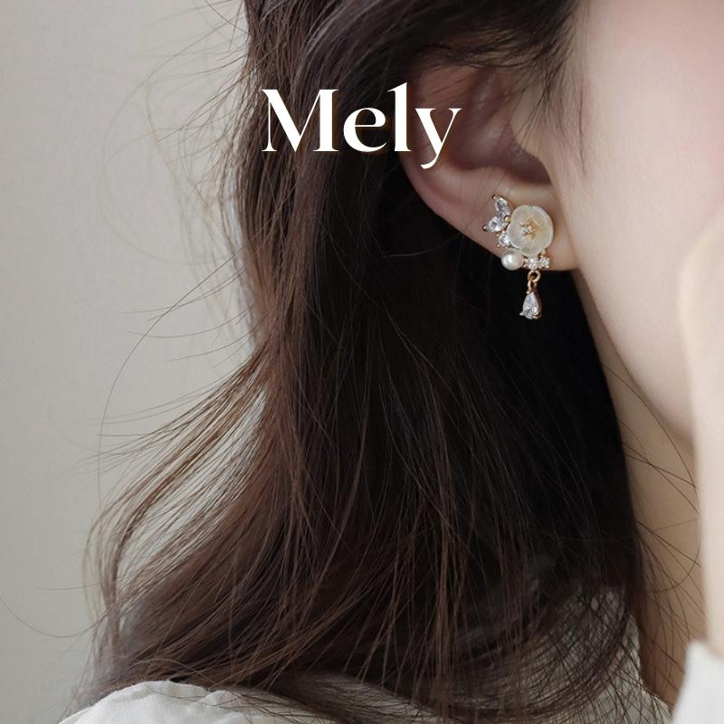 BÔNG TAI HOA CÁNH TRẮNG PHONG CÁCH NHẸ NHÀNG NỮ TÍNH - MELY 1317