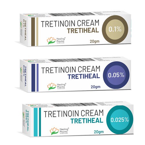 Tretinoin Tretiheal Cream (20g) 0.025% - 0.05% - 0.1%, Kem Dưỡng Tretinol Duy Trì Chống Lão Hóa