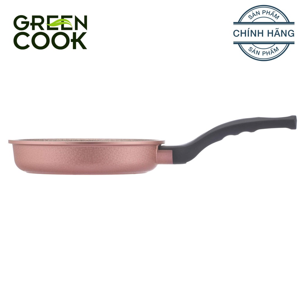 Chảo đúc vân đá chống dính 18cm Green Cook GCP05-18 (không dùng được bếp từ)