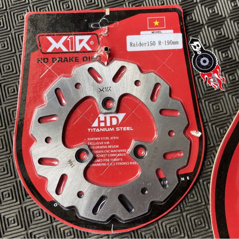 Cặp đĩa X1R chính hãng gắn xe Raider/Satria