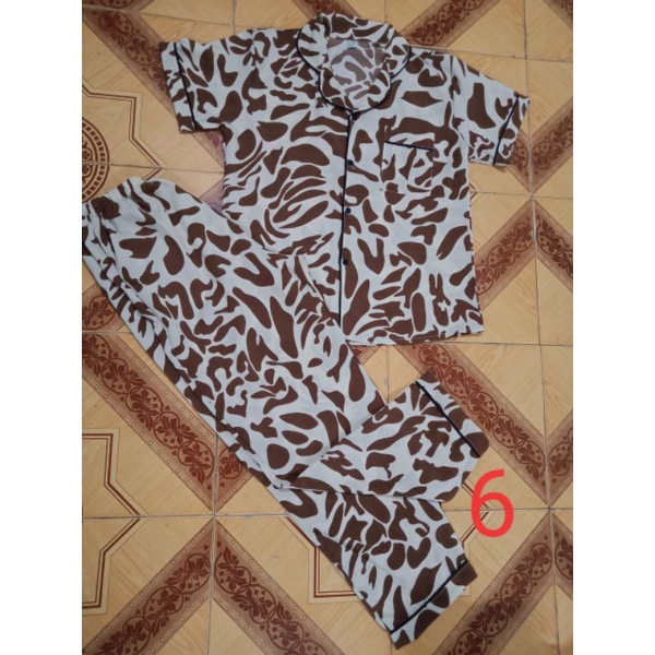 Bộ pijama lụa quần dài cho nữ vải mịn mát bông bò sữa
