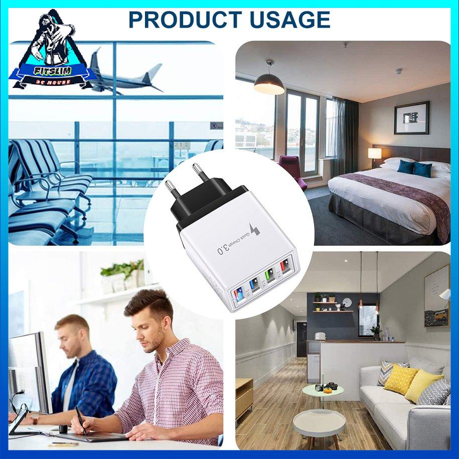 4 cổng USB Bộ sạc đầy màu sắc Sạc du lịch Đầu sạc điện thoại Bộ sạc điện thoại [8/8]