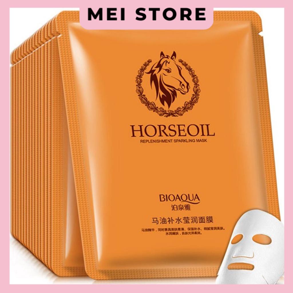 Mặt Nạ Bioaqua Dưỡng Ẩm Nhau Thai Ngựa Horse Oil Mask