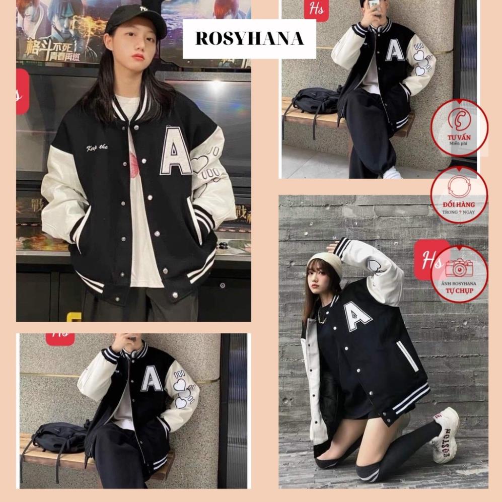 Áo bomber phối tay chữ A dày dặn, Nỉ ngoại - ROSYHANA ( kèm video+ đánh giá) ! | BigBuy360 - bigbuy360.vn