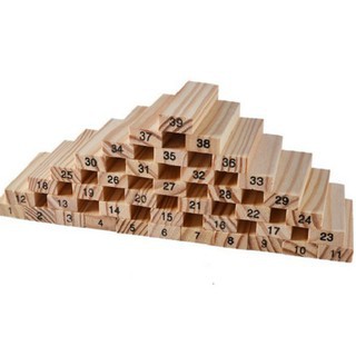 Bộ Chơi Rút Gỗ-Đồ Chơi Domino Montessori Lắp Ráp 54 Thanh An Toàn Rèn Luyện Trí Thông Minh Cho Bé Yêu