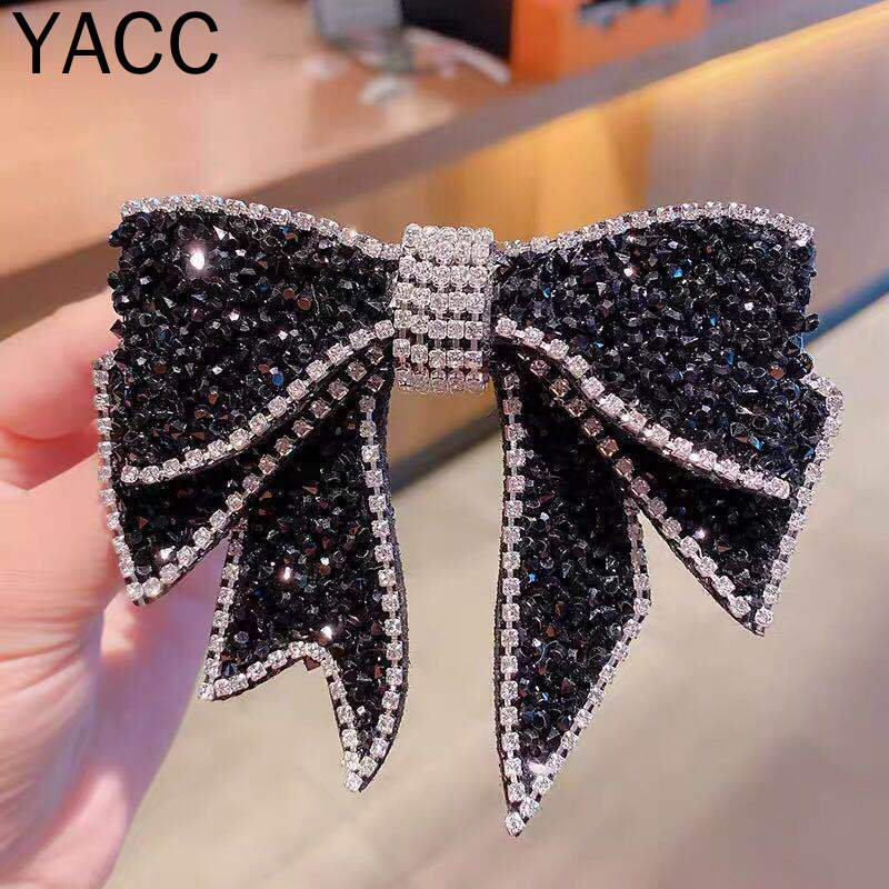 Kẹp Tóc Phối Nơ Đính Đá Thời Trang Cho Nữ