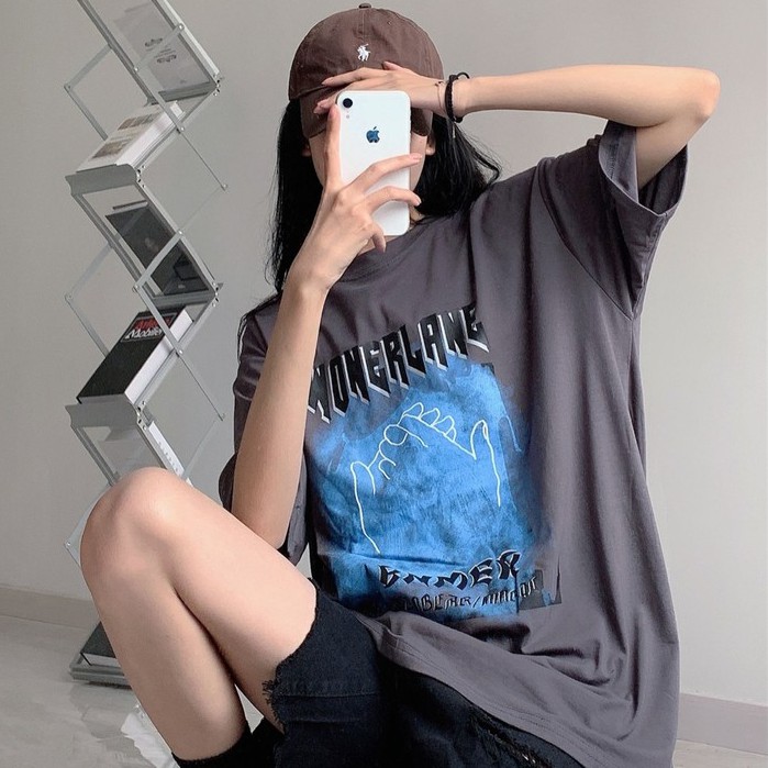 Áo thun tay lỡ nam nữ, áo phông unisex form rộng chất cotton mát mịn thấm hút mồ hôi in hình BÀN TAY | BigBuy360 - bigbuy360.vn