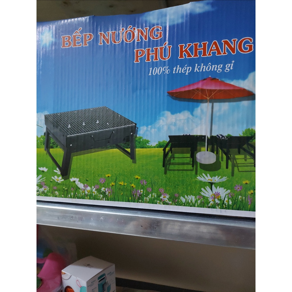 Bếp Nướng Than Hoa, Than Củi Vuông - Phú Khang Cao Cấp