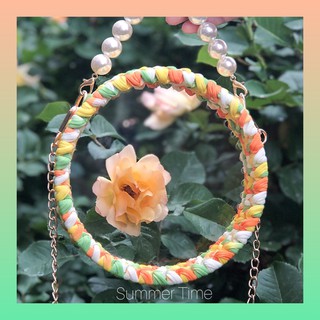 Túi tự đan trong suốt dáng tròn (set nguyên liệu) DIY, túi xách handmade