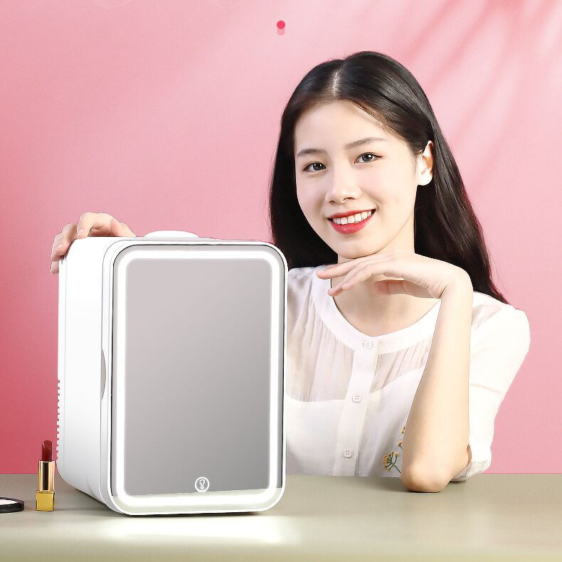 Tủ lạnh mini mặt gương đựng mỹ phẩm dung tích 10 Lít 2021 dùng đê trữ sữa tủ lạnh gia đình