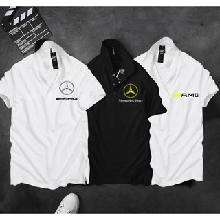 áo thun polo in hình logo mercedes 2021