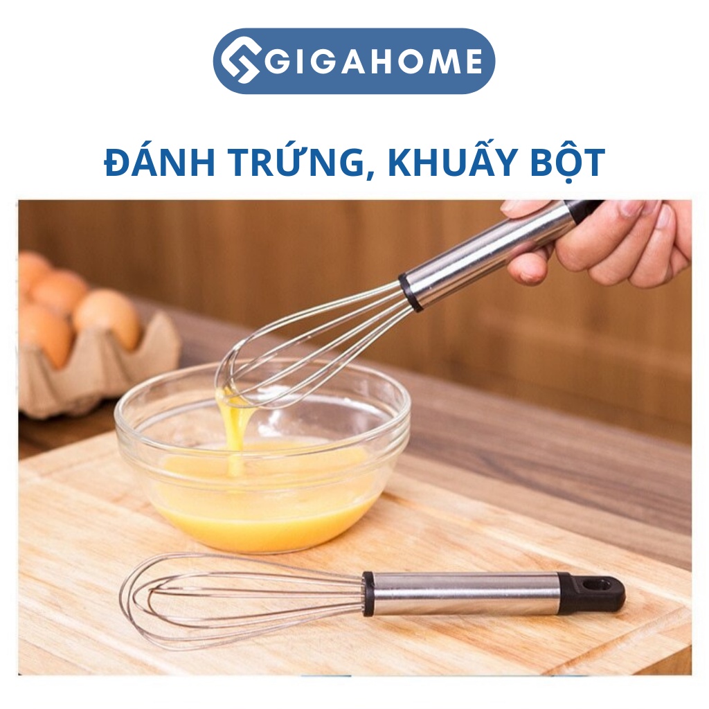Phới Lồng Đánh Trứng, Khuấy Bột Cầm Tay GIGAHOME Bằng Thép Không Gỉ 1071