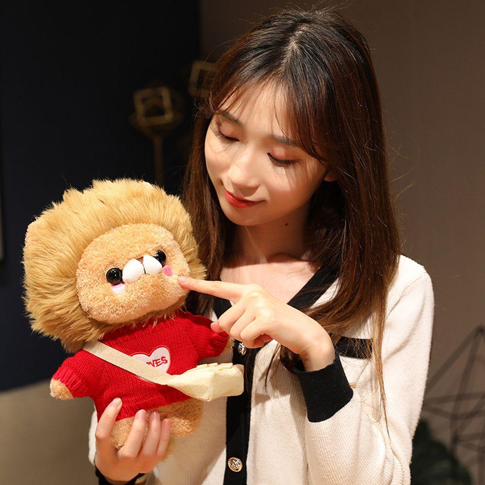 Sư Tử Nhồi Bông Mặc Đồ Sweater Dễ Thương Cho Bé