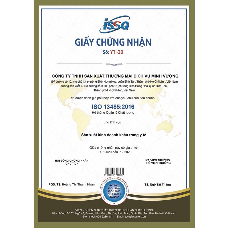 100 Chiếc Khẩu Trang KF94 Minh Vượng (10 Bịch)