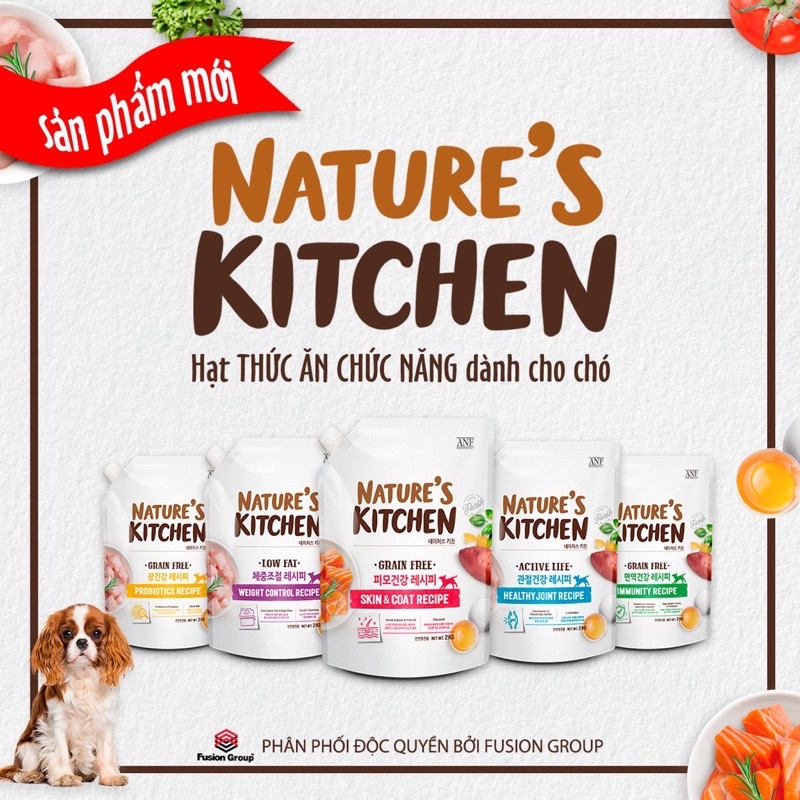 [ 2kg ] Hạt thức ăn chức năng ANF 6 Free Nature’s Kitchen cho chó mọi lứa tuổi