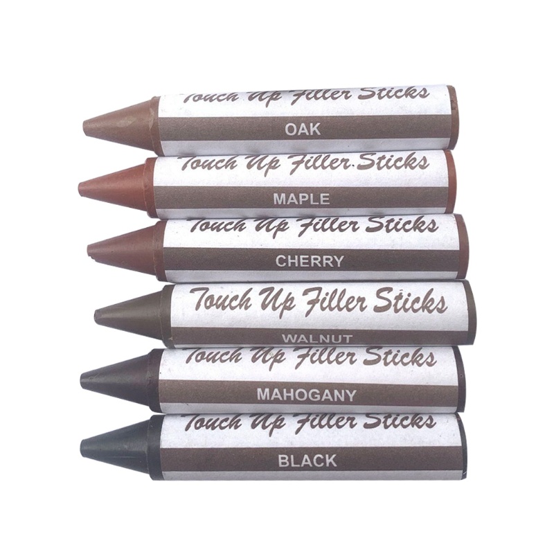 Bộ 12 Cây Sáp Đánh Dấu Vết Trầy Kèm 6 Đầu Nỉ 6 Que Sáp Chuyên Dụng Cho Đồ Nội Thất