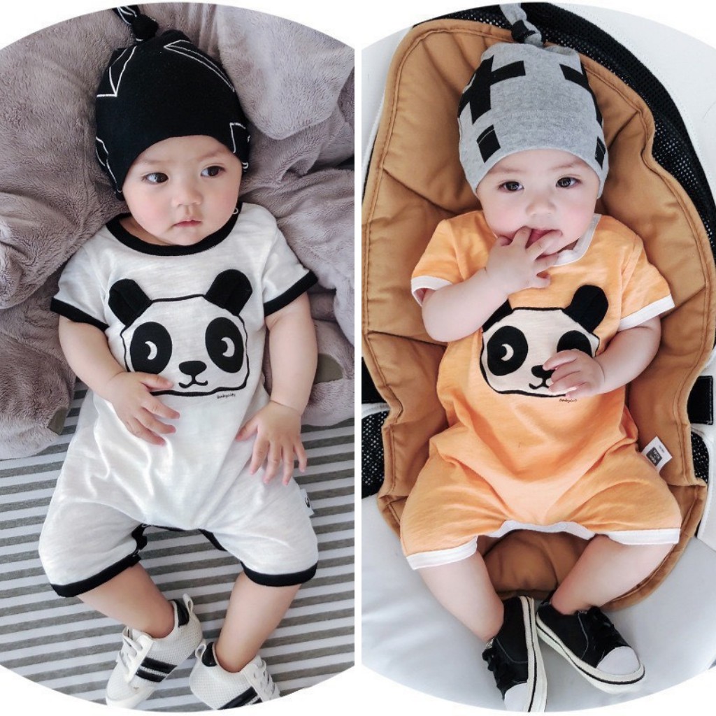 [CÓ ẢNH THẬT] Bodysuit Cho Bé Body Liền Thân Gấu Trúc 2 Màu Cho Bé NamKidShop (V376)