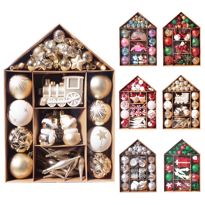 Set 70 Trái Châu Trang Trí Cây Thông Noel
