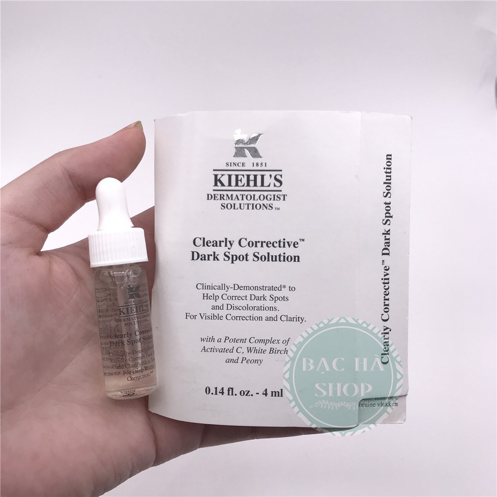 [AUTH 1000%] Kiehl's / Kiehls Tinh Chất Trắng Da Kiehl mini  Clearly Corrective Dark Spot Solutiont 4ml