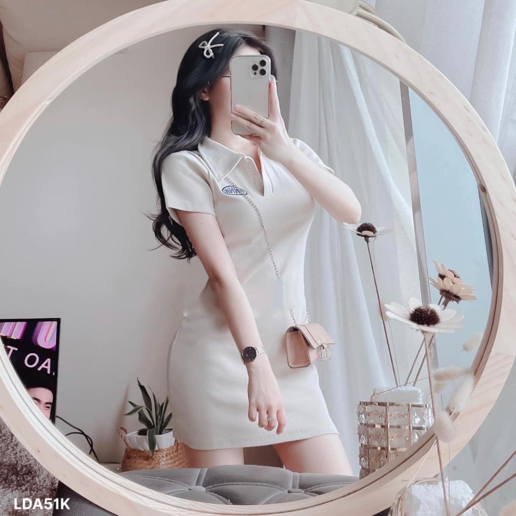 (MẪU MỚI-HÀNG CÓ SẴN) ĐẦM BODY CỔ BẺ THÊU CHỮ❤️CHIBEST_LDA51K | BigBuy360 - bigbuy360.vn