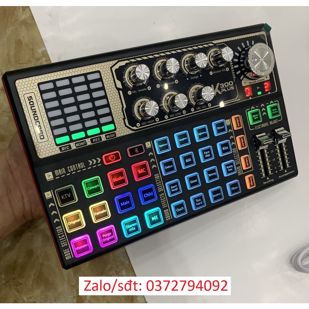 Sound Card K300 Plus 2022 – Nhiều Hiệu Ứng, Giả Giọng Đỉnh Cao, Bắt micro tốt hơn, chất âm mượt hơn