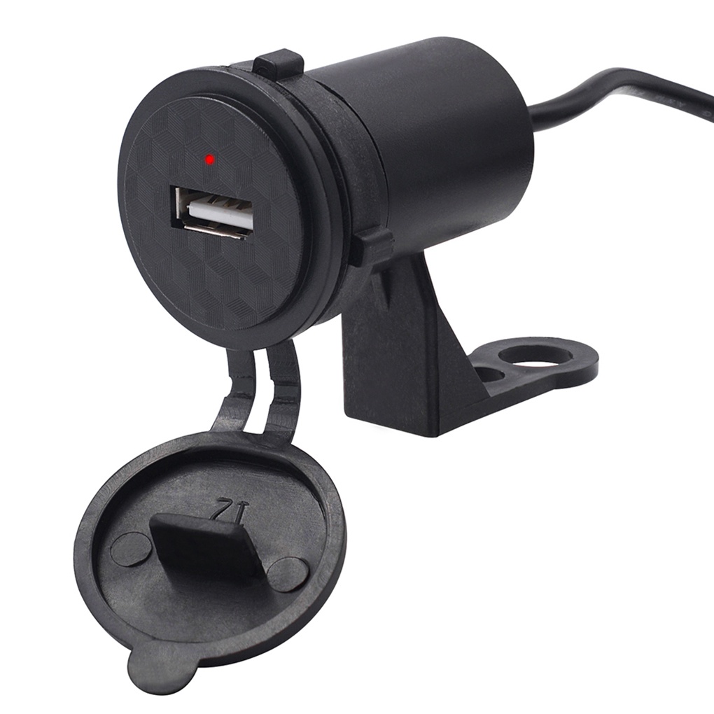 [Coco]Motorcycle USB Adapter Motorbike Handlebar Mirror Mounted USB Charging Adapter Motorbike Waterproof Phone Charger