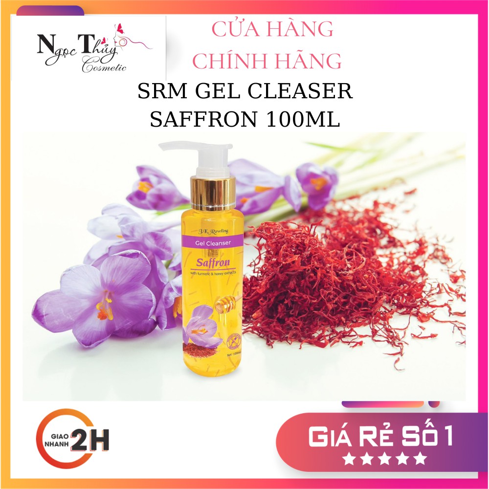 (CHÍNH HÃNG - NEW) Sữa rửa mặt Gel Saffron kết hợp tinh chất nghệ tươi và mật ong 100ml