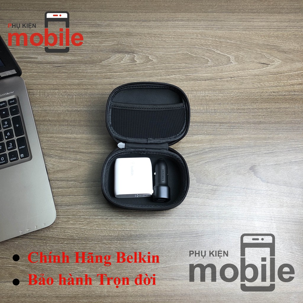 Túi đựng phụ kiện công nghệ Belkin, chất liệu siêu bền, sản xuất tại Việt NAM