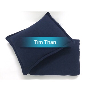 Bộ chăn gối văn phòng Việt Mốt màu tím than