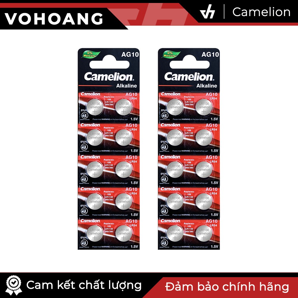 20 pin Camelion Alkaline AG10 - Pin gắn máy tính, đồng hồ, đồ chơi, ...