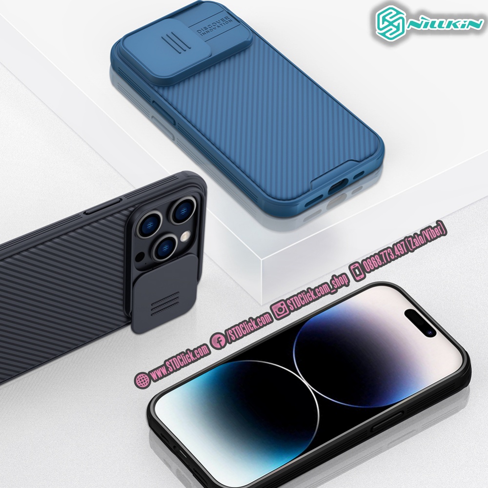 ỐP LƯNG IPHONE 14 PRO MAX NILLKIN CAMSHIELD PRO MAGNETIC NILLKIN HỔ TRỢ SẠC KHÔNG DÂY NAM CHÂM CHÍNH HÃNG