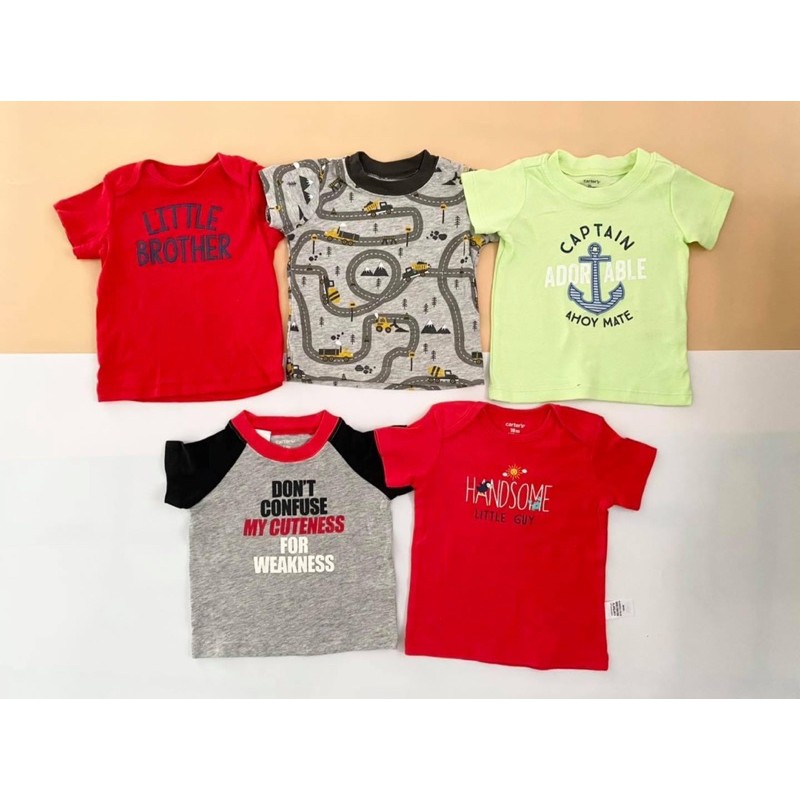 [Mã FAMAYFA2 giảm 10K đơn 50K] [SIZE 9-12M] Áo thun, quần đùi Carters bé trai - hàng xuất dư