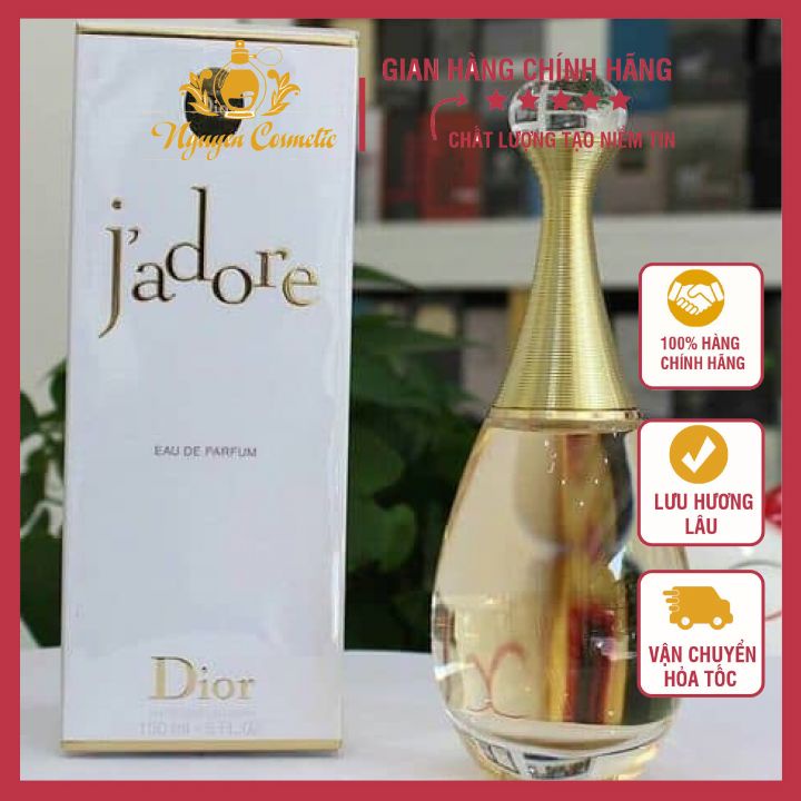 {Lưu Hương Lâu} Nước Hoa Nữ lưu hương 12h Chính Hãng Dior Jadore EDP 100ml