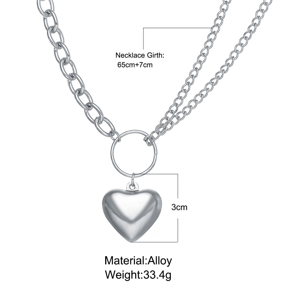 Vòng Cổ Choker Hợp Kim Mặt Hình Trái Tim Thời Trang Cho Nữ