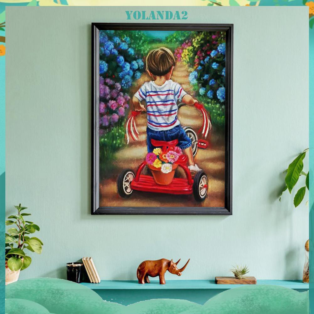 Bộ Tranh Đính Đá 5d Tự Làm Hình Ngôi Nhà Xinh Xắn