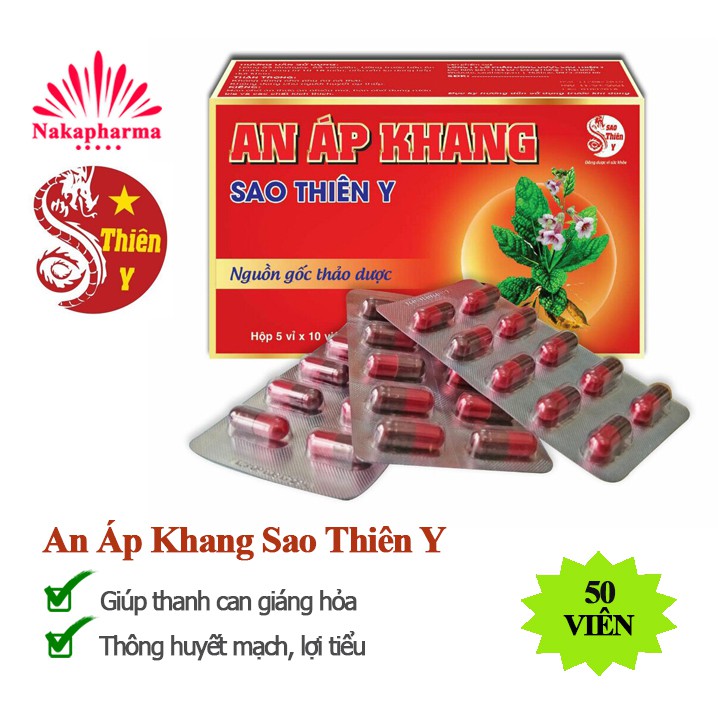 An Áp Khang Sao Thiên Y - Giúp thanh can giáng hỏa, thông huyết mạch, lợi tiểu, bền thành mạch, hỗ trợ hạ