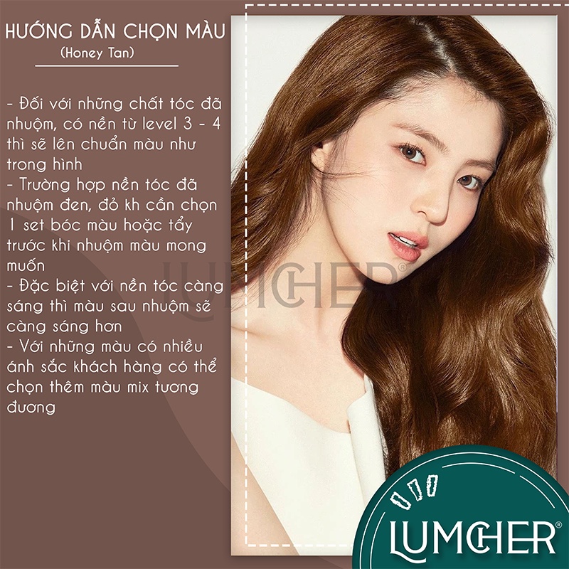 Thuốc nhuộm tóc Nâu Mật Ong không tẩy tại nhà chính hãng Lumcher LC26