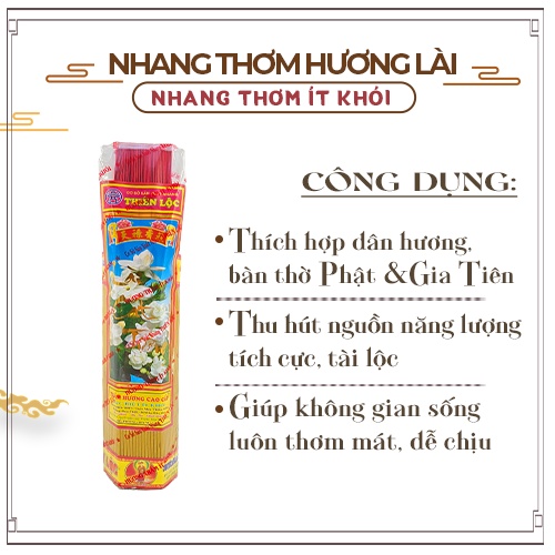Nhang Thơm Hương Lài Nồng Nhẹ Thiên Lộc An Toàn Cho Sức Khỏe - 3 Tấc Bó Trung 600 Nén