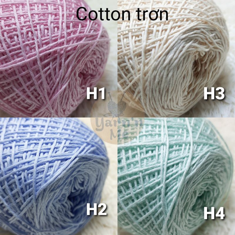 Sợi cotton kim tuyến Hàn, se 0.9mm đan móc áo mùa hè