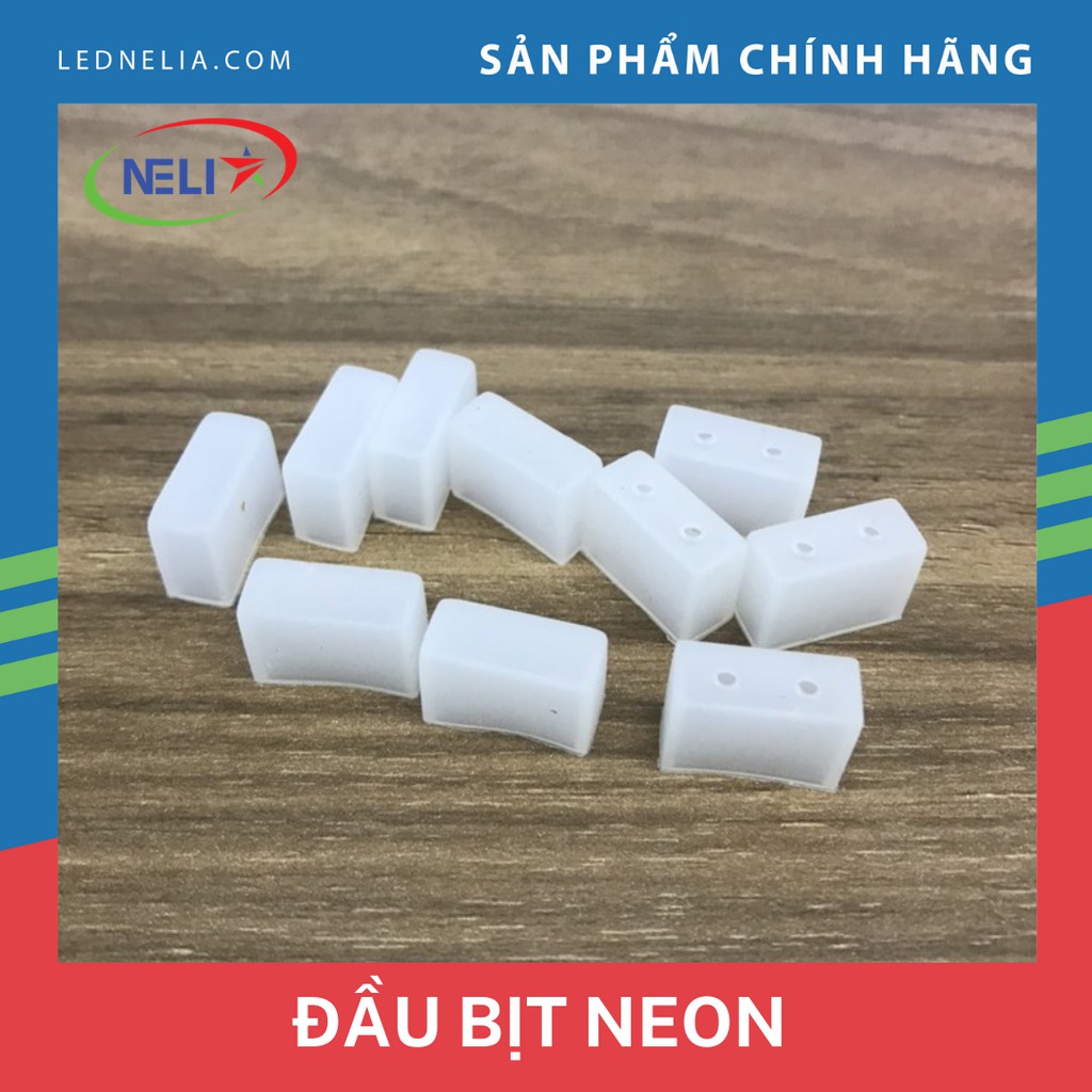 10 đầu bịt cao su cho led dây neon flex có lỗ dây điện và không có lỗ