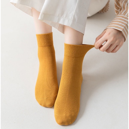 Vớ thể thao bằng cotton màu sắc đơn giản cho nam