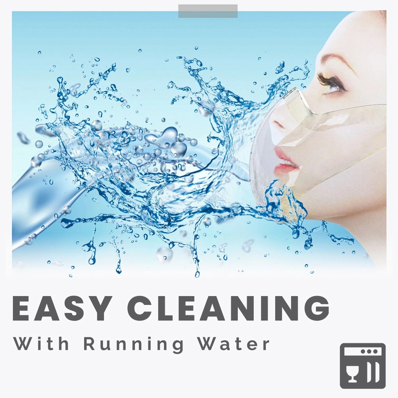 Khẩu Trang Che Mặt Bằng Nhựa Trong Suốt Siêu Bền Thoáng Khí Có Thể Tái Sử Dụng