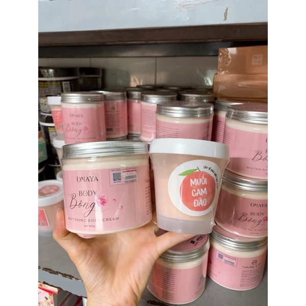 Kem Body Bông Onaya tq group 500g dưỡng trắng da toàn thân chính hãng