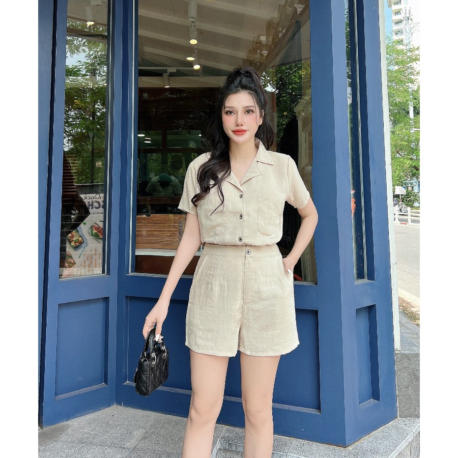 Set bộ Linen dạo phố năng động S04- Lady Fashion