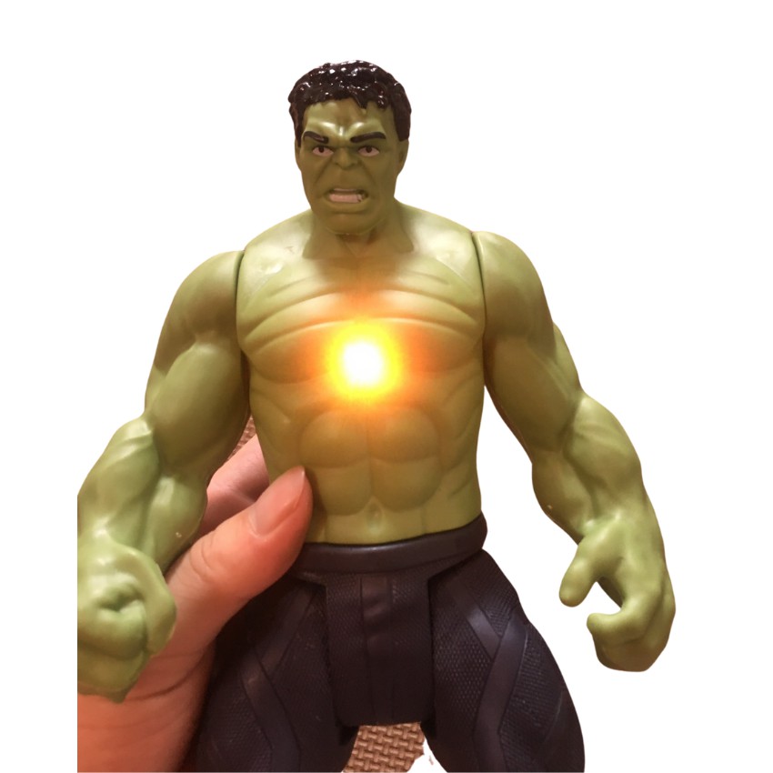 Đồ Chơi Mô Hình HULK Cao 27cm Có Đèn Led Sáng Cử Động Khớp Nhựa Cao Cấp Hàng Đẹp