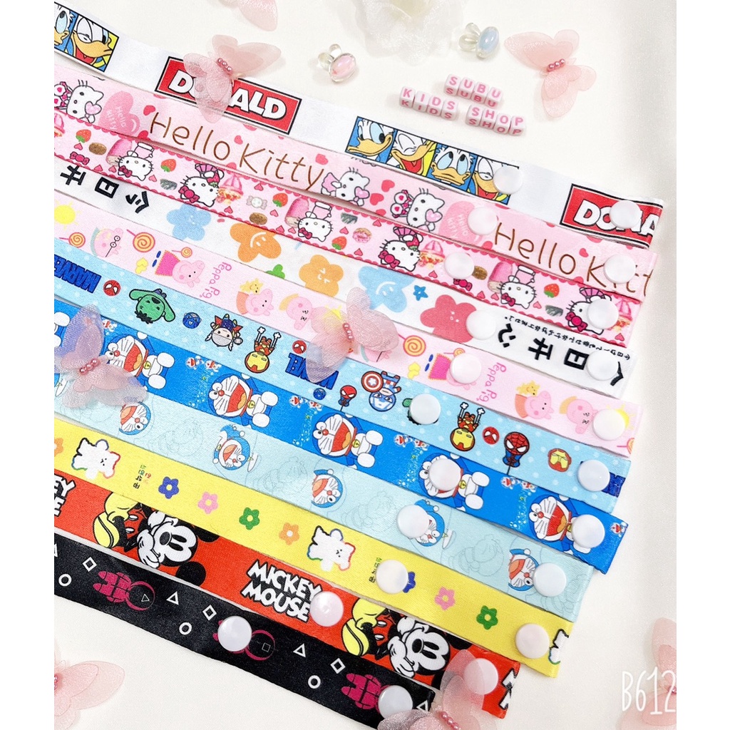 Dây đeo khẩu trang Hàn Quốc chống thất lạc cho bé họa tiết hoạt hình siêu Cute