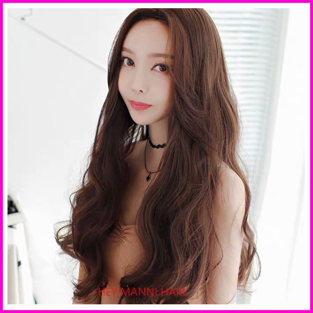 Tóc giả nữ cả đầu mái bay xoăn đuôi cao cấp 9105