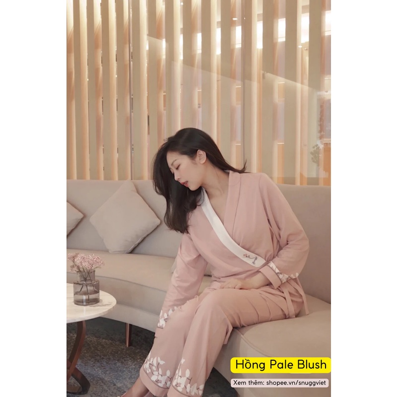 Bộ kimono anh đào - bộ đồ bầu và sau sinh vicose mềm xuân hè snugg snu2116 - ảnh sản phẩm 8