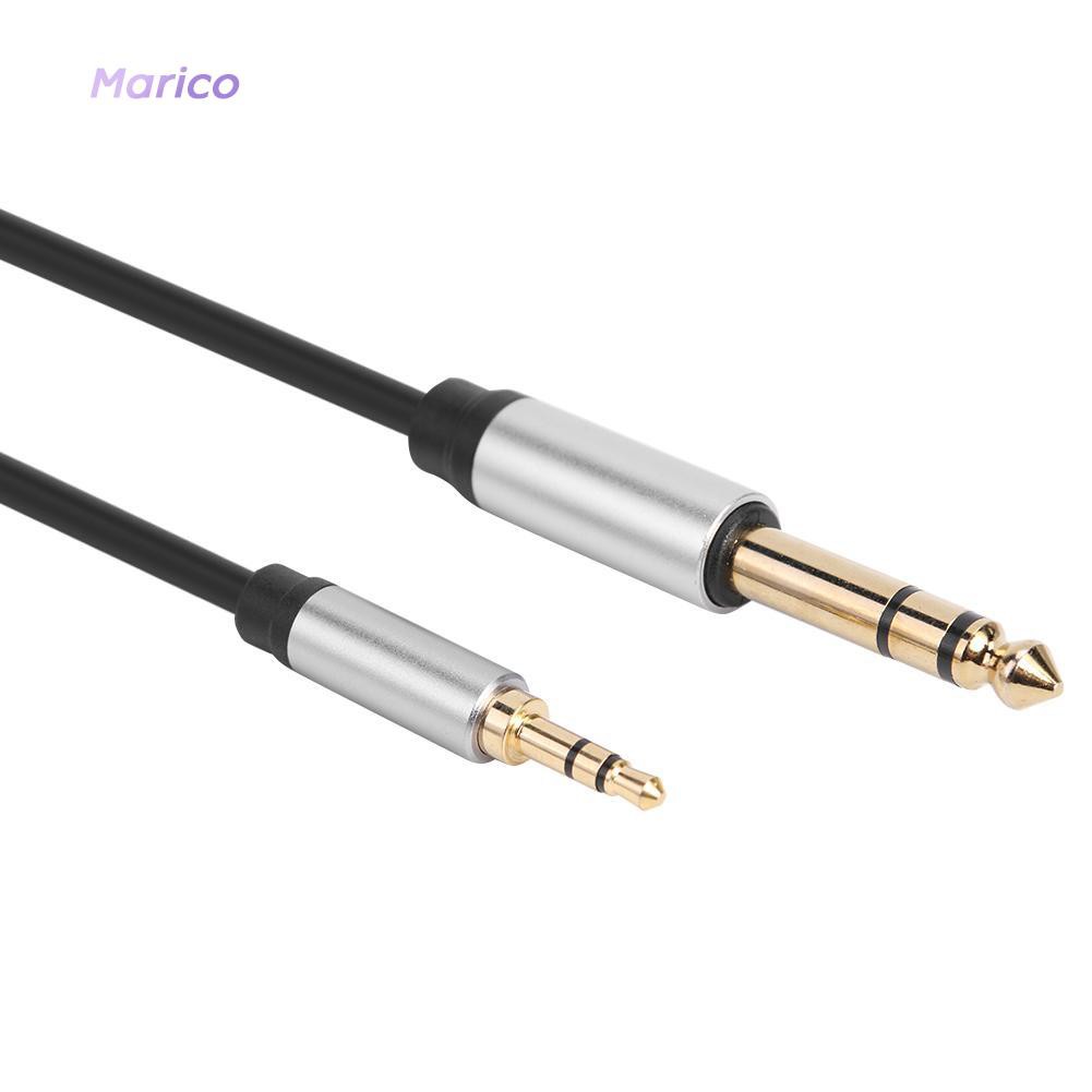 Ma-gold Plated 3.5mm To 6.35mm Male To Male Adapter Aux Cable For Amp-ready