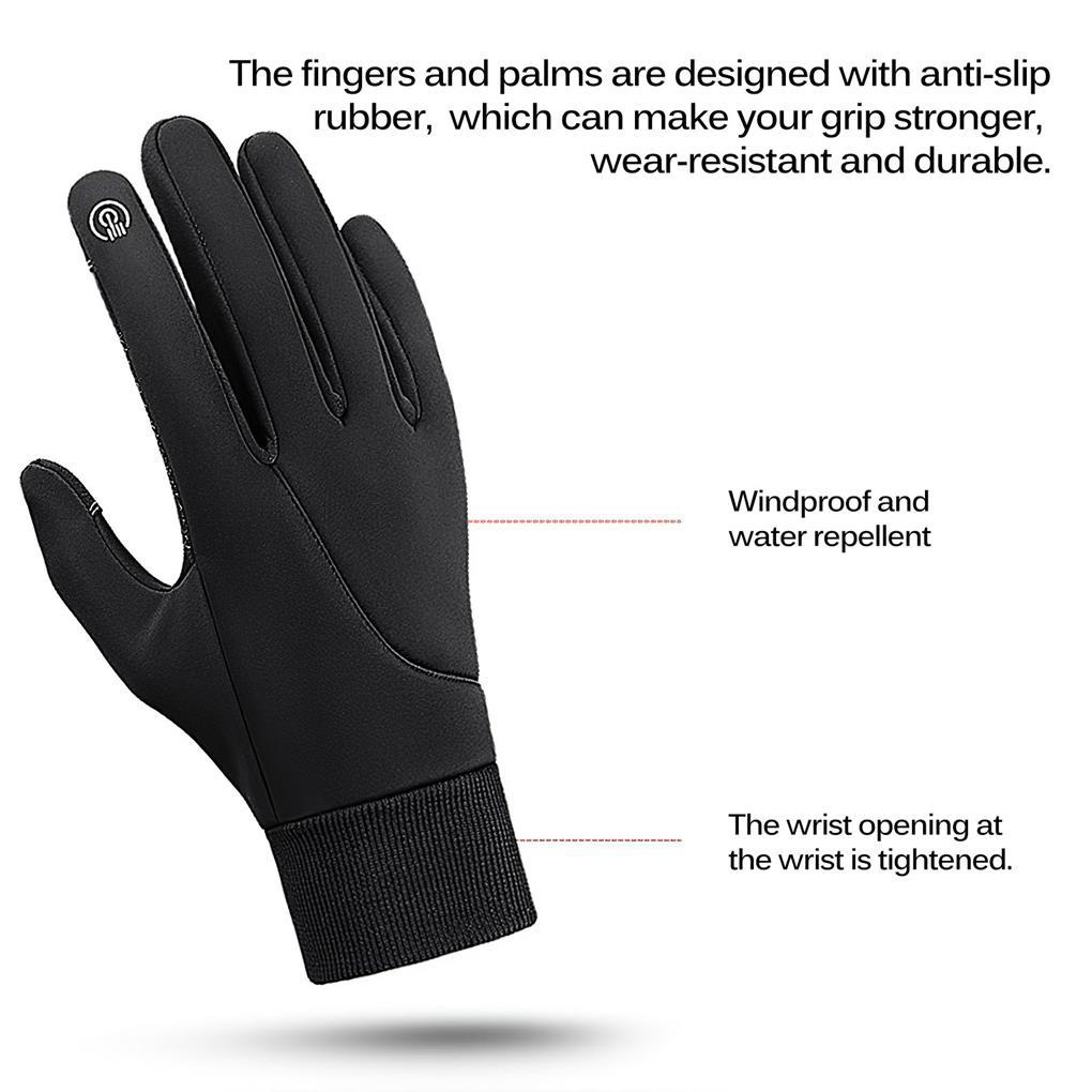 Găng Tay Thể Thao Chống Gió Chống Trượt Bằng PU Có Thể Chạm Màn Hình Cảm Ứng